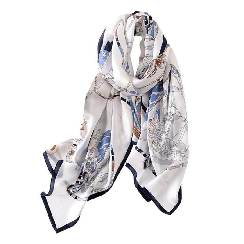 Womens 100% Large Mulberry Silk Scarf Long Scarf Lightweight Wraps - slipintosoft