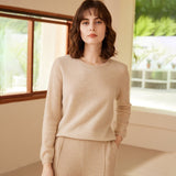 Womens Round Neck Cashmere Sweater Classic Crewneck Cashmere Pullover