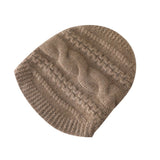 Women's Cashmere Hats Cable - Knitted Cashmere Beanie Hat