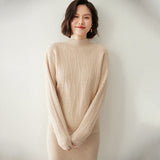 Womens Half Turtleneck Cashmere Sweater Knitted Cashmere Pullover