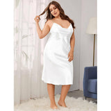 Women's Cowl Neck silk nightgown pure Silk Slip Dress