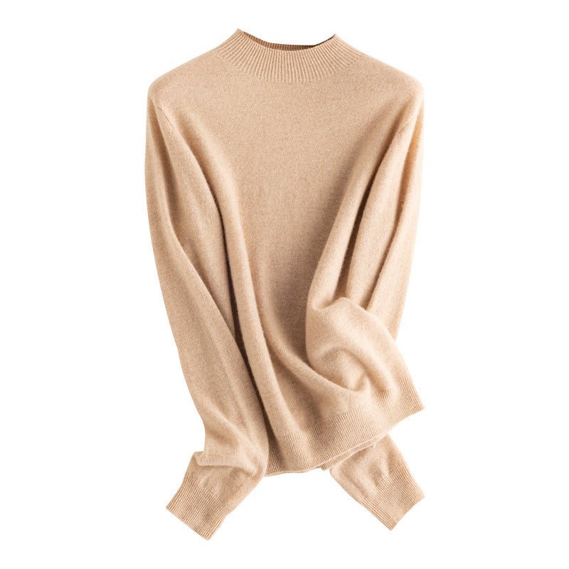 Womens Half Turtleneck Cashmere Sweater Knitted Cashmere Pullover