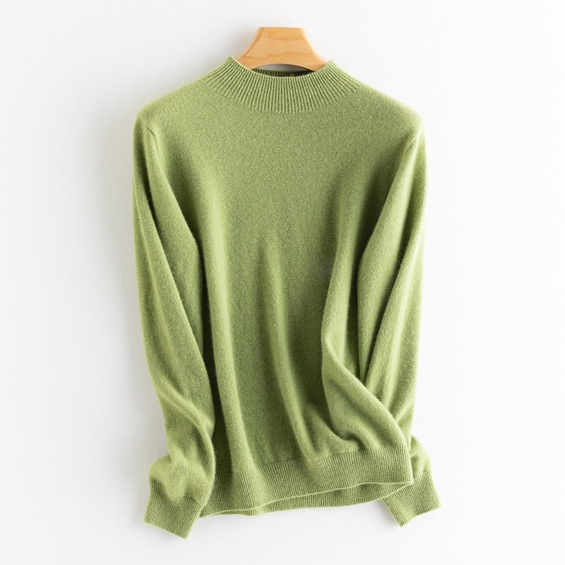 Womens Half Turtleneck Cashmere Sweater Knitted Cashmere Pullover