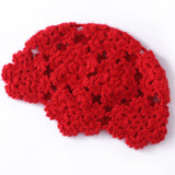 Womens Hand - Knit Cashmere Beanie Cluster Crochet Cashmere Stitch Cap