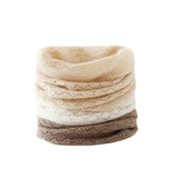 Womens Lace Knit Cashmere Infinity Scarf Cashmere Neck Gaiter Openwork Knit Cowl Ivory M