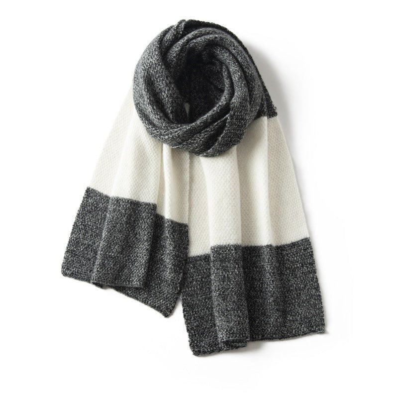 Womens Mixed Colors Pure Cashmere Scarf Classic Cashmere Accessories for Winter