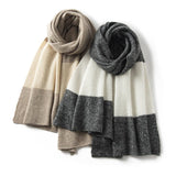 Womens Mixed Colors Pure Cashmere Scarf Classic Cashmere Accessories for Winter