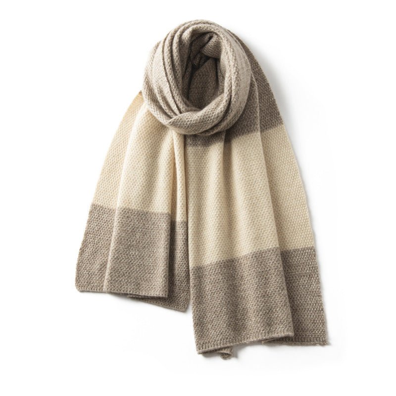 Womens Mixed Colors Pure Cashmere Scarf Classic Cashmere Accessories for Winter