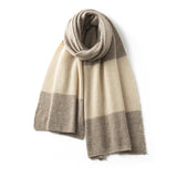 Womens Mixed Colors Pure Cashmere Scarf Classic Cashmere Accessories for Winter