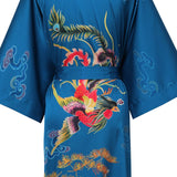 Phoenix And Crane Silk Kimono Robe Oriental Inspired Silk Kimono