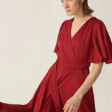 Women Silk Wrap Dress Pure 100% Real Mulberry Silk Dresses - slipintosoft