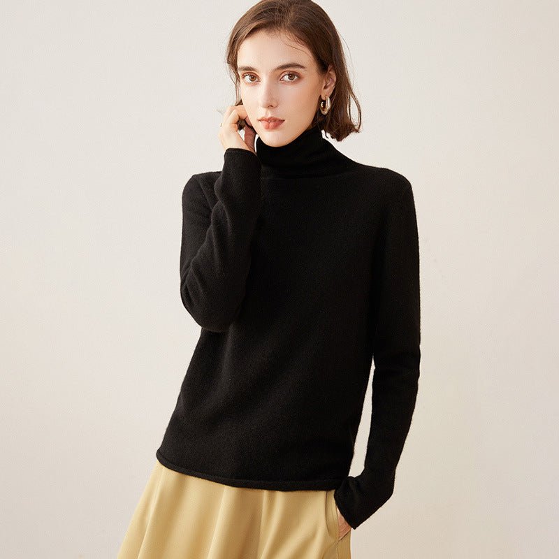 Womens Turtleneck Pure Cashmere Sweater Cashmere Tops