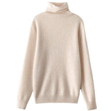 Womens Turtleneck Cashmere Sweater Pile Collar Cashmere Pullover