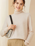 Womens Turtleneck Cashmere Sweater Cashmere Knitted Pullover