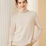 Womens Turtleneck Cashmere Sweater Cashmere Knitted Pullover