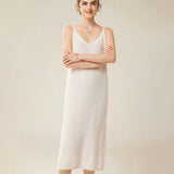 Womens Pure Cashmere Slip Dress Sleeveless V Neck Cashmere Dresses