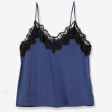 Women's V-neck Silk Camisole With Lace Sleeveless Casual Silk Tops