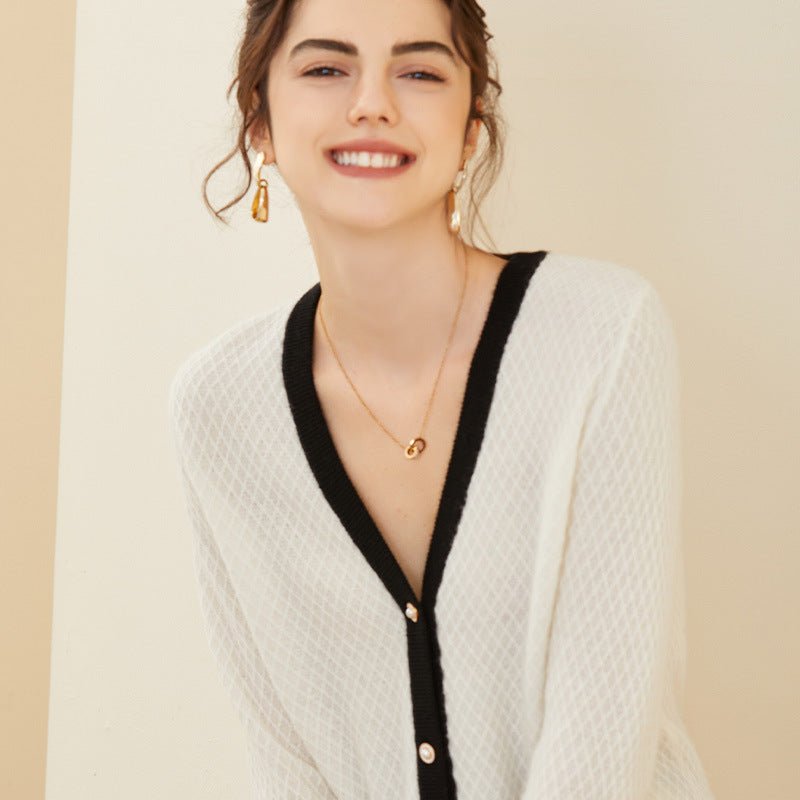 Button down black sweater best sale