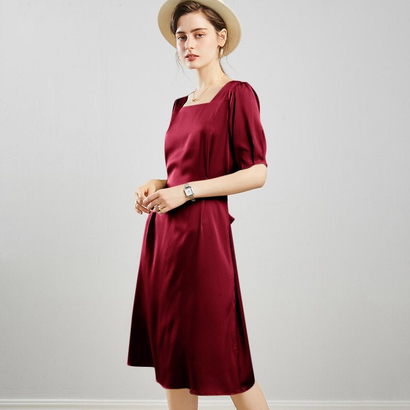 Italian Silk Short Layered Dress (Six Colors) – Jacqueline B Clothing