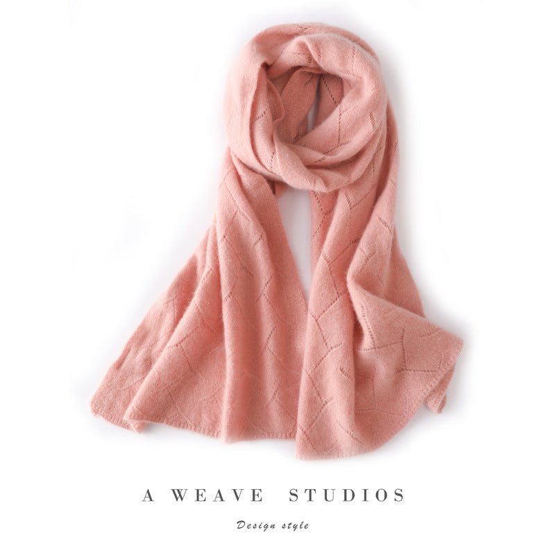 Cashmere Scarf For Women Cut-out Cashmere Wrap Scarf - slipintosoft