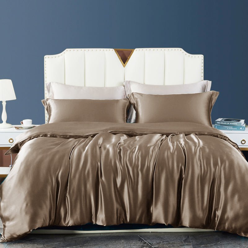 19 Momme 3PCS Duvet Cover Set Seamless Luxury Silk Bedding Sets -  slipintosoft
