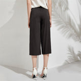 Silk Cropped Pants For Women Mulberry Silk trousers - slipintosoft