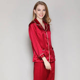 19 Momme Silk Couple Pajamas Sets Luxurious Silk Matching Pajamas Home Wear for Men and Women -  slipintosoft