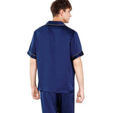 Men's Short Sleeve Silk Pajamas Set For Men Most Comfortable Silk Nightwear (multi-colors) XL XXL XXXL -  slipintosoft