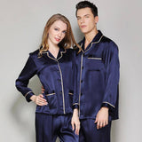 19 Momme Silk Couple Pajamas Sets Luxurious Silk Matching Pajamas Home Wear for Men and Women