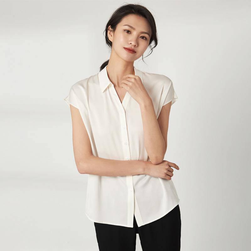 Pure Mulberry Silk Summer Blouse for Women