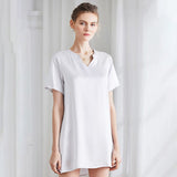 Women's Comfortable Silk Nightgown V Neck Fashion Silk Sleepwear - slipintosoft