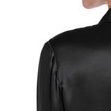 Women's Silk Blouse Long Sleeve Lady Silk Shirt Casual Office Work Blouse Silk Shirt Tops - slipintosoft